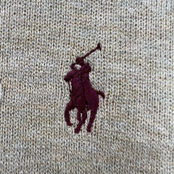 Polo Ralph Lauren Mens 2XL Tan Estate-Rib Cotton Quarter-Zip Pullover Jocy Logo - Picture 10 of 13